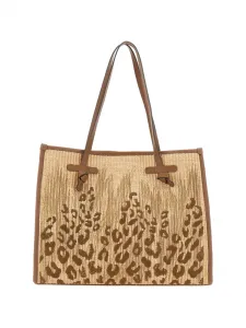 Сумка на плечо с леопардовым принтом Gianni Chiarini, бежевый