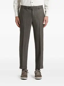 Фактурные брюки из шерсти Peserico, коричневый