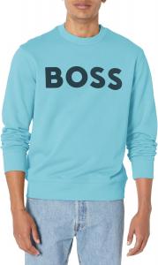 BOSS мужской свитшот с логотипом Bold Logo, френч терри, Blue Aster