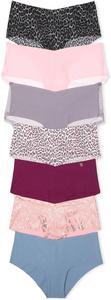 Victoria's Secret Женские трусики Cheeky без видимых линий, трусики с минимальным покрытием для женщин, набор из нескольких пар (XS-XXL), Cheetah & Butterfly Mix
