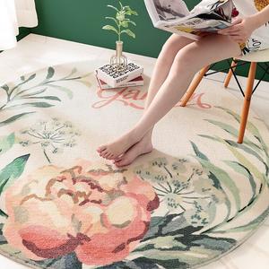 Budis Ковер круглый 160 см Plant Flower Stamen, коврик для стола и кресла, для кабинета и гостиной, Hua Xing - Garden