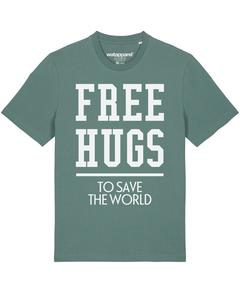 Рубашка Watapparel Free hugs to save the world, зеленый