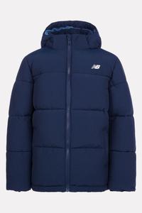 Мальчики с широкими перегородками пуховое пальто New Balance, синий
