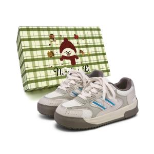 Низкие женские кроссовки Nicolas.Li ., Lo Pear Yellow (Custom Snowman Box)