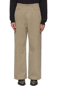 Широкие брюки из выстиранного вельвета Tonywack, бежевый