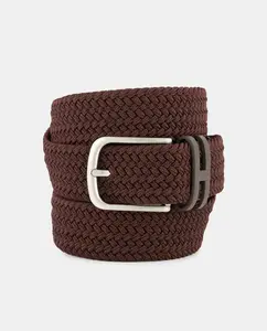 Эластичный плетеный ремень Hackett, коричневый