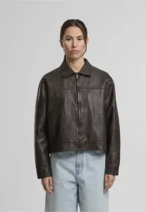 Свободная куртка из искусственной кожи в стиле ретро Karl Kani, Brown