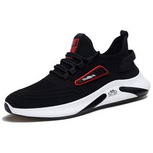 Износостойкие, дышащие, легкие, низкие повседневные туфли для мужчин SENJIALUO, Black Red