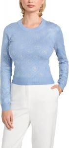 Женский свитер Guess с длинными рукавами и стразами 4g, Soft Light Blue