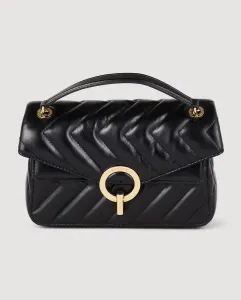 Yza маленькая женская сумка из гладкой кожи Sandro, черный