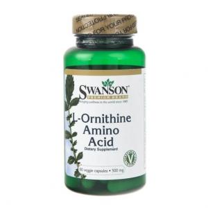 Swanson, L-орнитин 500 мг, 60 капсул