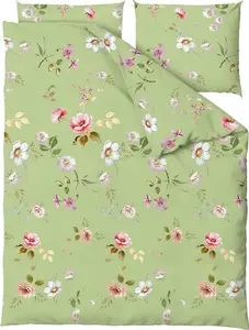 Постельное белье, хлопковое постельное белье, высокого качества 200x220 Olivia Green, цветочный Zaratex