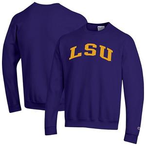Мужской фиолетовый флисовый свитер LSU Tigers Basic Arch Champion