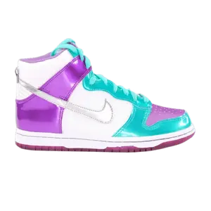 Кроссовки Nike Dunk High GS, White Purple Cool Mint