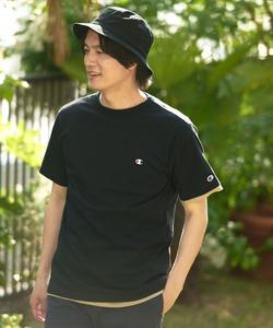 Футболка с вышитым логотипом, 100% хлопок Champion, черный
