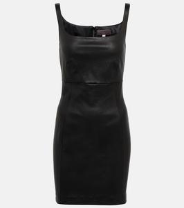 Кожаное мини-платье Ванессы Stouls, Noir