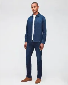 Узкие прямые мужские джинсы темно-синего цвета 7 For all mankind, темно-синий