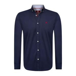 Рубашка на пуговицах стандартного кроя Williot, темно-синий