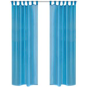 Шторы vidaXL 294201 (2er Set), бирюзовый - рост: 245 см