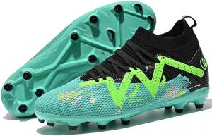 Мужские футбольные бутсы FG с противоскользящей подошвой для игры в зале и на улице, футбольная и теннисная обувь Generic, синий