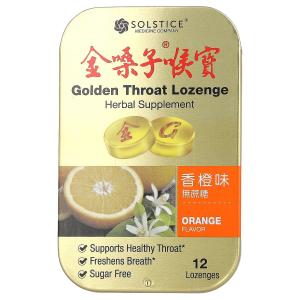 Таблетки для рассасывания «Золотое горло», апельсин, 12 пастилок Golden Throat