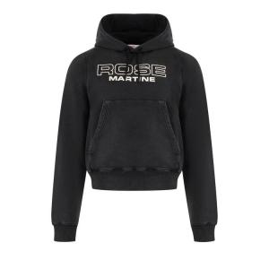Худи Martine Rose Shrunken Hoodie, Black Washed
