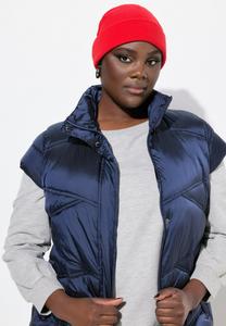 Шапка Ulla Popken Beanie, Neon Red/Red