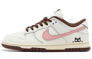 Кроссовки Nike Dunk Skateboarding Shoes Women's Low-top Pink/Brown/White, розовый