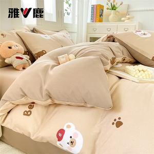 Yalu Простыня на резинке 150х200 см, класс А для матери и ребенка, Bear Party