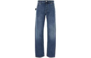 Джинсы прямого покроя средней потертости Bottega Veneta, синий