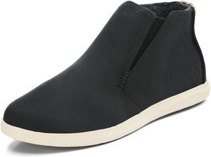 Женские ботильоны OLUKAI Hawai'iloa Manu Hope, мягкие и удобные, водонепроницаемая кожа полного зерна, эластичные вставки для индивидуальной посадки и подошвы из резины с хорошим сцеплением на мокрой поверхности, Lava Rock/Off White