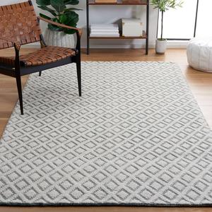 Ковер SAFAVIEH, 92 x 153 см, Vermont Collection, Ivory & Green, ручной работы из шерсти, идеально подходит для помещений с высокой проходимостью: прихожая, гостиная, спальня (VRM304Y)