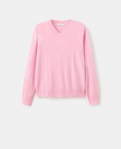 Женский вязаный свитер с V-образным вырезом MANGO, Pink