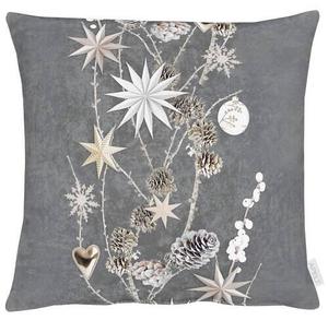 Чехол для подушки winter world X-Mas, серый