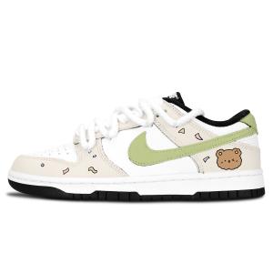 Nike Dunk Black White, милые медвежьи светящиеся рифмы устойчивые к истиранию low top скейтборд обувь unisex