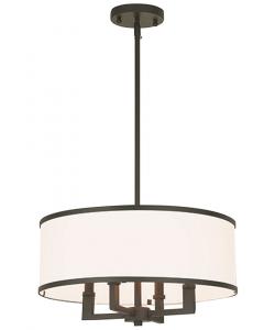 Металлическая подвесная люстра Park Ridge 18 дюймов Livex, цвет bronze