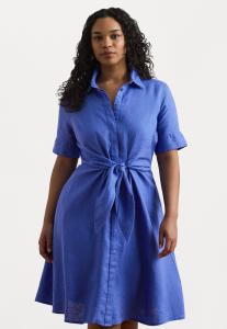 Платье-рубашка TIE FRONT LINEN SHIRTDRESS Lauren Ralph Lauren Woman, Blue Lapis