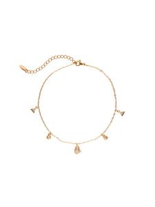 Faina Женский браслет на щиколотку с подвесками из розового золота