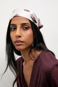 Шелковый шарф Answear.Lab, коричневый