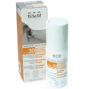 Eco Cosmetics, Солнцезащитный гель для лица SPF 30, 30мл