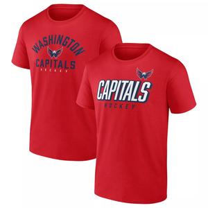 Набор из двух мужских красных мужских футболок с надписью Washington Capitals Fanatics