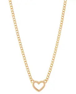 Ожерелье с подвеской в виде открытого сердца из 10-каратного золота, 16 дюймов + удлинитель 2 дюйма Macy'S, gold