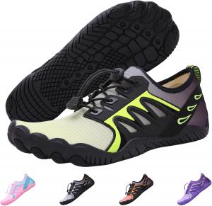 Кроссовки для походов для женщин и мужчин, кроссовки для трейлраннинга, нескользящие дышащие походные ботинки, тренировочная обувь, водные обувь с широким носком Foehiex, зеленый