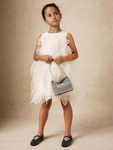 Детское платье Ellenora без рукавов с рюшами из органзы Reiss, Ivory