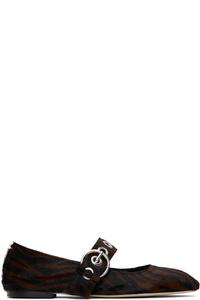 Черные и коричневые балетки Мэри-Джейн с люверсами Uma Aeyde