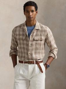 Клетчатая льняная рубашка Ralph Lauren