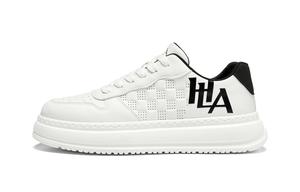 Низкие мужские кроссовки HLA, White Black (Perforated Breathable)