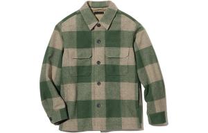 Рубашка Unisex Uniqlo Checked Overshirt, 55 зеленый