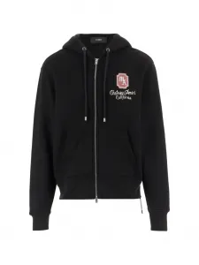 Хлопковая толстовка на молнии с принтом Amiri, черный