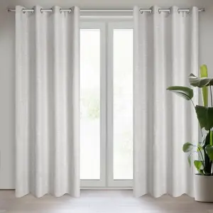 Штора АНИТА, серебристая, 140х250 см, люверсная Eurofirany